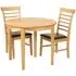 Hanover 2-Seater Half Moon Dining Set Extendable - Light Oak