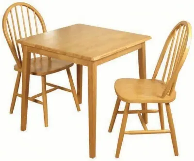 Hanover 2-Seater Square Dining Set - Light Oak
