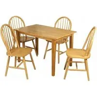 Hanover 4-Seater Dining Set - Light Oak