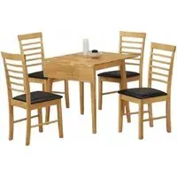 Hanover 4-Seater Drop Leaf Dining Set - Light Oak