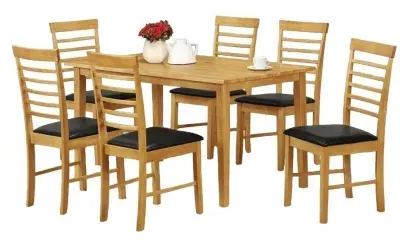 Hanover 6 Seater Dining Table - Light Oak