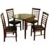Hanover Round 4-Seater Drop Leaf Dining Set - Dark Oak