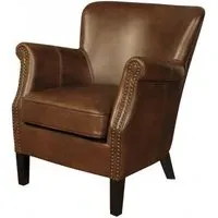 Harlow Accent Armchair - Tan, Faux Leather