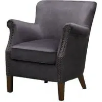 Harlow Fabric Armchair - Charcoal Grey