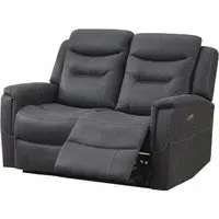 Harrogate 2-Seater Recliner Sofa - Grey, Velvet