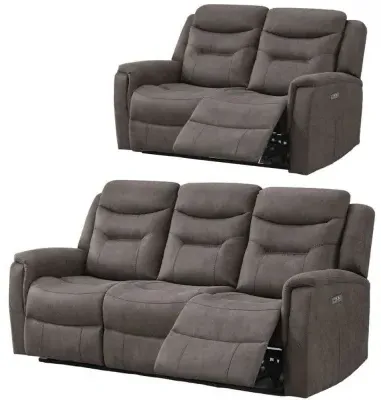 Harrogate 3+2 Recliner Sofa Suite - Brown, Velvet image
