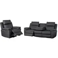 Huntington 3+1+1 Electric Recliner Sofa Suite - Dark Grey