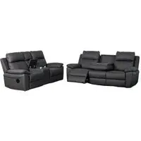 Huntington 3+2 Electric Recliner Sofa Suite - Dark Grey