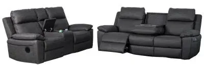 Huntington 3+2 Electric Recliner Sofa Suite - Dark Grey