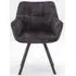 Jade Dining Armchair - Charcoal, Velvet