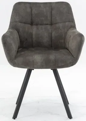 Jade Dining Armchair - Olive, Velvet image
