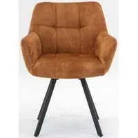 Jade Dining Armchair - Rust, Velvet