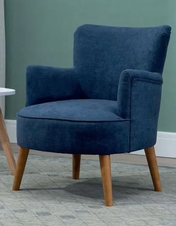 Keira Fabric Armchair - Midnight Blue