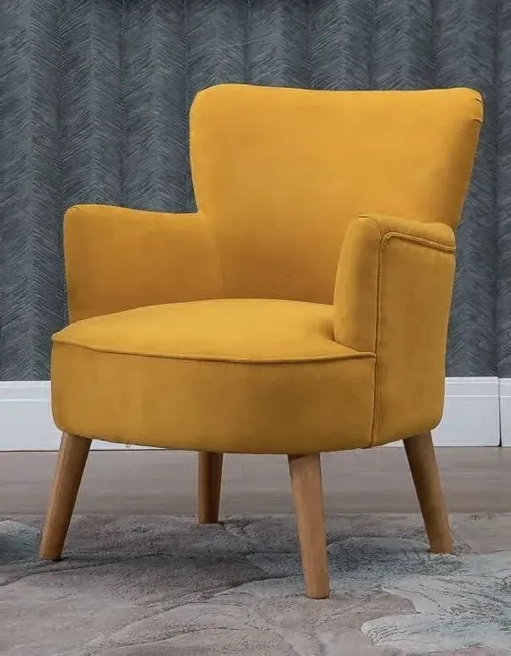 Keira Fabric Armchair - Ochre