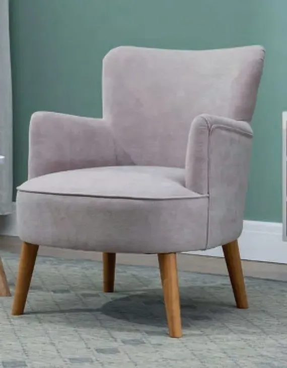 Keira Fabric Armchair - Pearl Grey