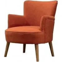 Keira Fabric Armchair - Sunburnt Orange