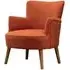 Keira Fabric Armchair - Sunburnt Orange
