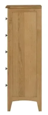 Kilkenny 5 Drawer Tall Chest - Oak
