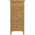 Kilkenny 5 Drawer Tall Chest - Oak