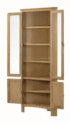 Kilkenny Corner Display Unit - Oak