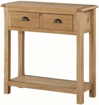 Kilmore 2 Drawer Console Table - Rustic Oak