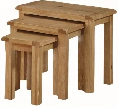 Kilmore Nest of 3 Tables - Rustic Oak
