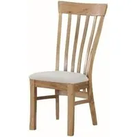 Kilmore Slatted Back Dining Chair Set - Rustic Oak