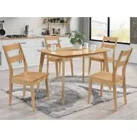 Lexington 4-Seater Dining Set - Light Oak
