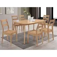 Lexington 6 Seater Dining Set - Light Oak