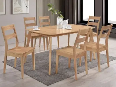 Lexington 6 Seater Dining Set - Light Oak image