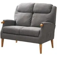 Lisbon 2-Seater Sofa - Grey, Fabric