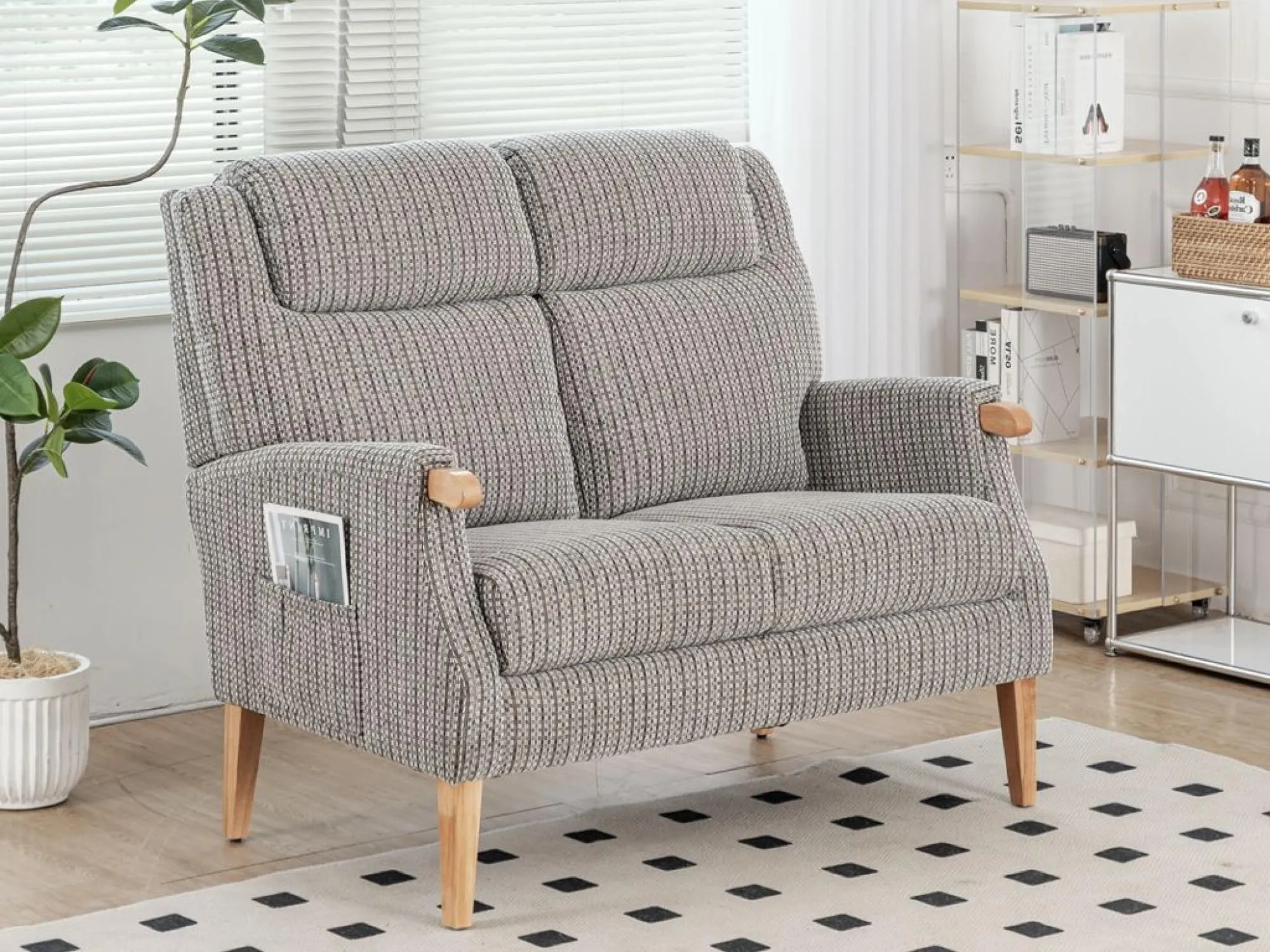 Lisbon 2-Seater Sofa - Latte, Fabric