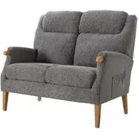 Lisbon 2-Seater Sofa - Steel Blue, Fabric