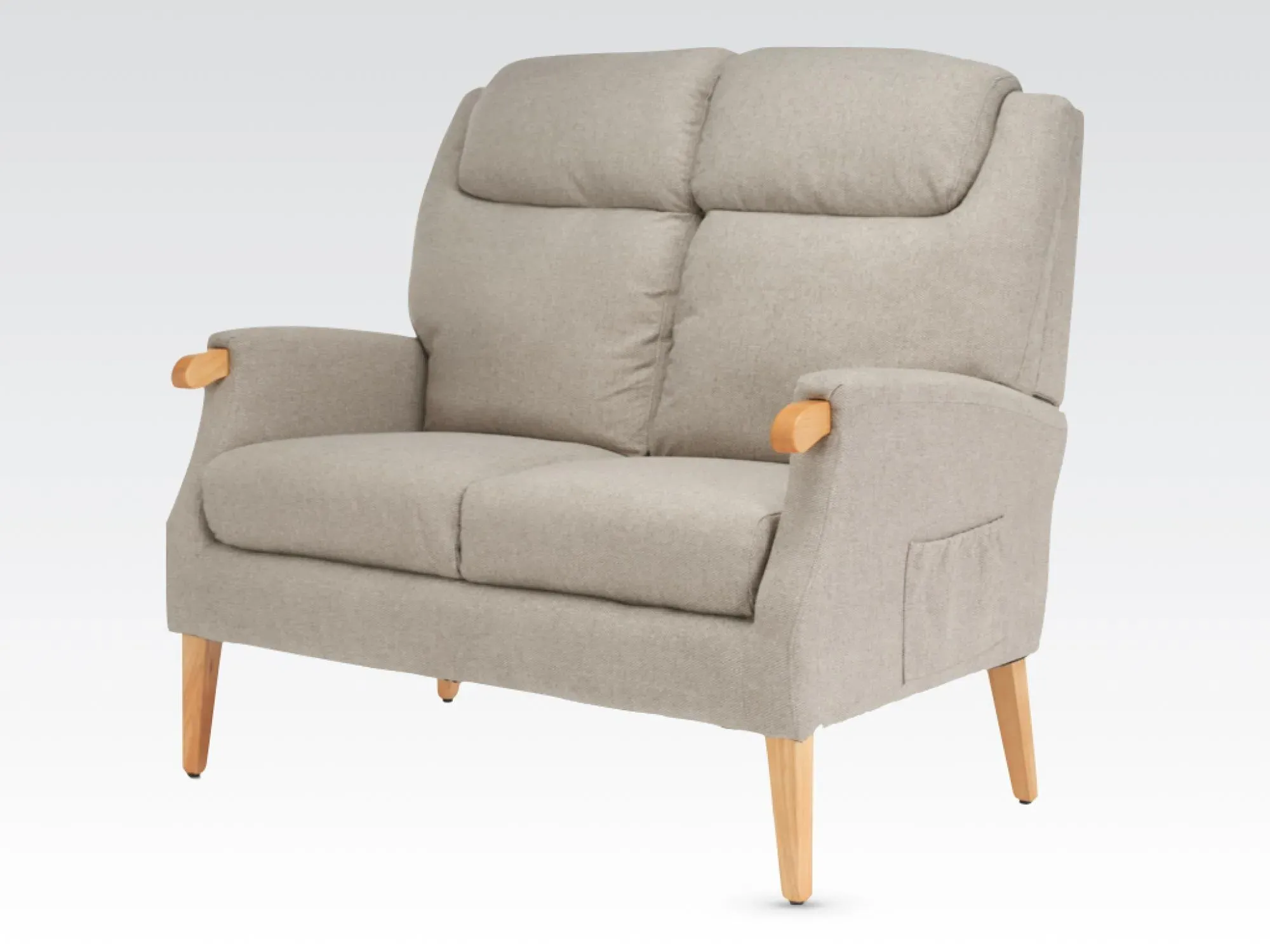 Lisbon 2-Seater Sofa - Taupe, Fabric
