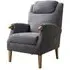 Lisbon Fireside Armchair - Grey, Fabric