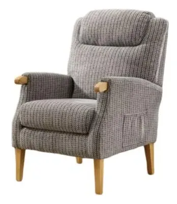 Lisbon Fireside Armchair - Latte, Fabric