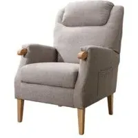 Lisbon Fireside Armchair - Taupe, Fabric