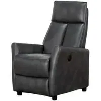 Lomond Electric Recliner Armchair - Grey, Faux Leather