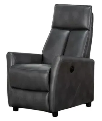 Lomond Electric Recliner Armchair - Grey, Faux Leather image