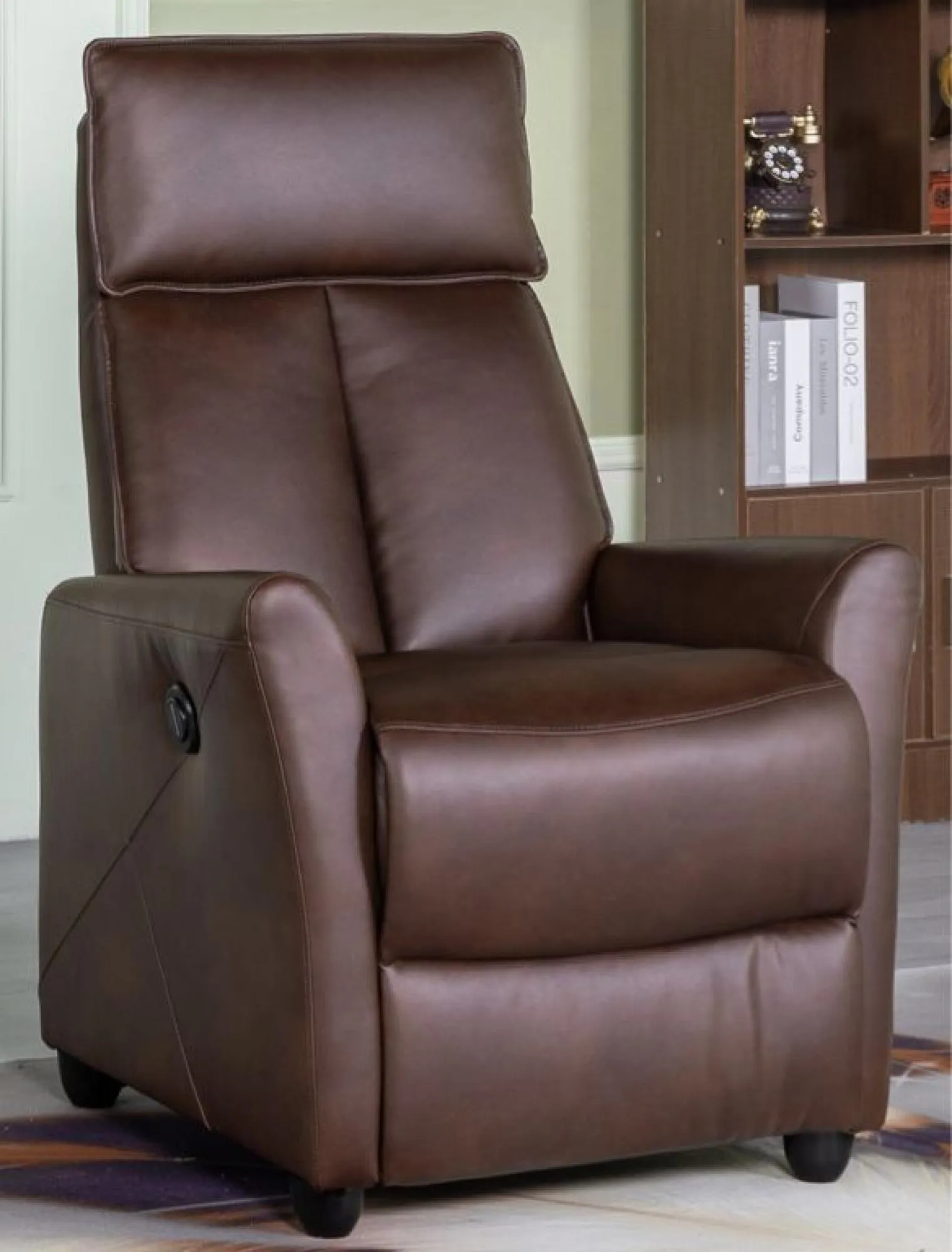 Lomond Electric Recliner Armchair - Tan, Faux Leather