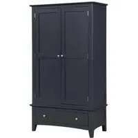 Luciana 2 Door 1 Drawer Wardrobe - Black