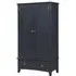 Luciana 2 Door 1 Drawer Wardrobe - Black