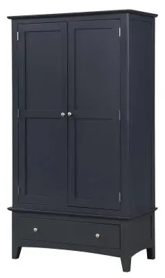 Luciana 2 Door 1 Drawer Wardrobe - Black image