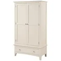 Luciana 2 Door 1 Drawer Wardrobe - Ivory