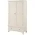 Luciana 2 Door 1 Drawer Wardrobe - Ivory