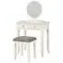 Luciana 2 Drawer Dressing Table and Stool - Ivory