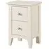 Luciana 2 Drawer Narrow Bedside Cabinet - Ivory