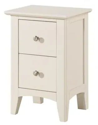 Luciana 2 Drawer Narrow Bedside Cabinet - Ivory image