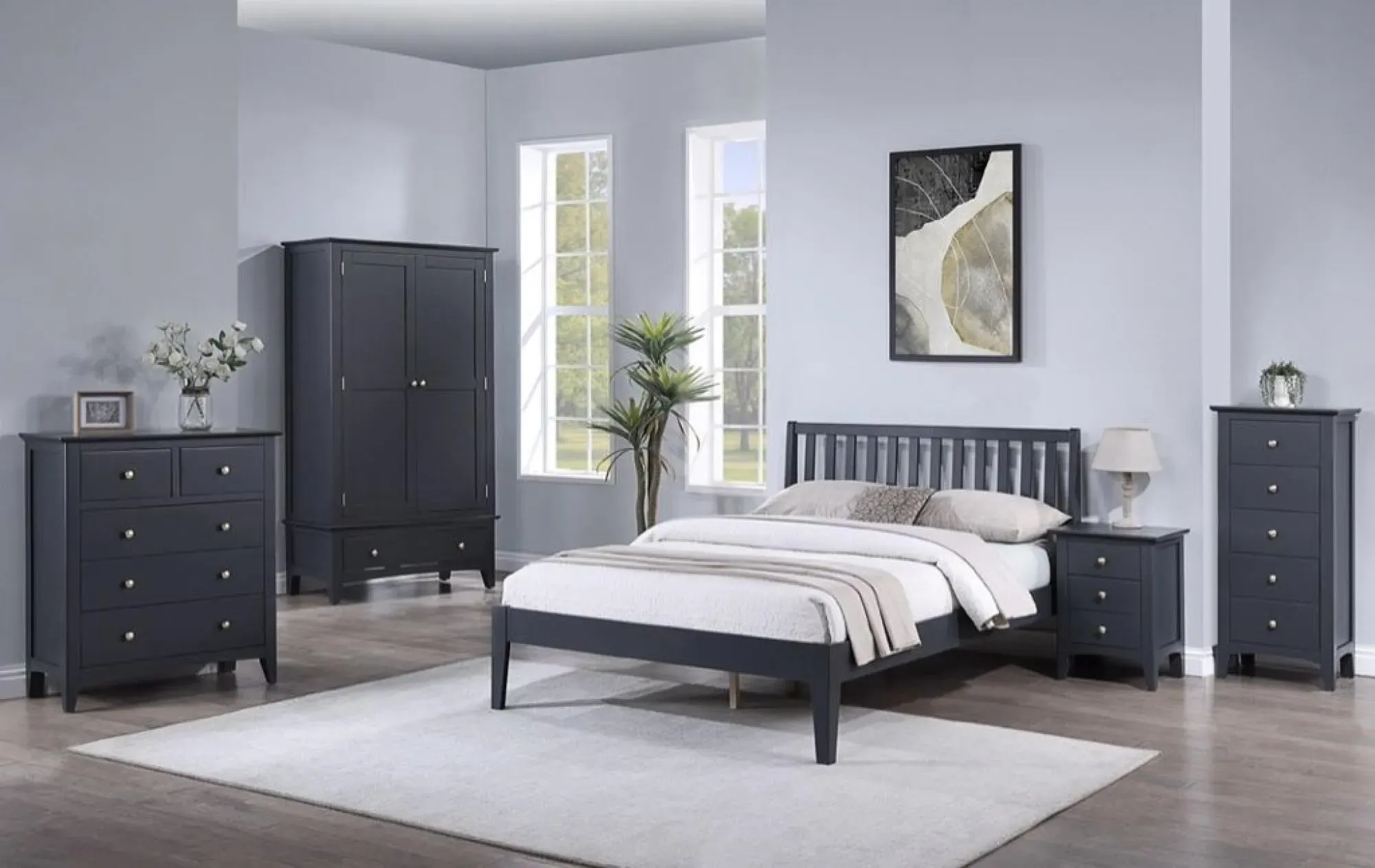 Luciana 2+3 Drawer Chest - Black