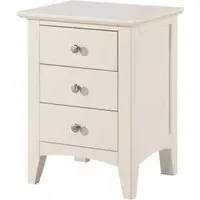 Luciana 3 Drawer Bedside Cabinet - Ivory